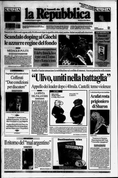 Il lunedì de La repubblica